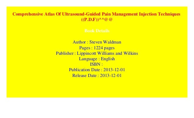 Atlas Of Pain Management Injection Techniques Pdf